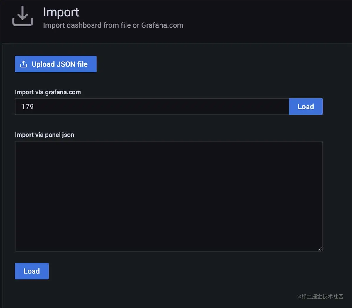 Grafana 面板数据导入