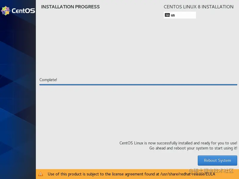 CentOS installed
