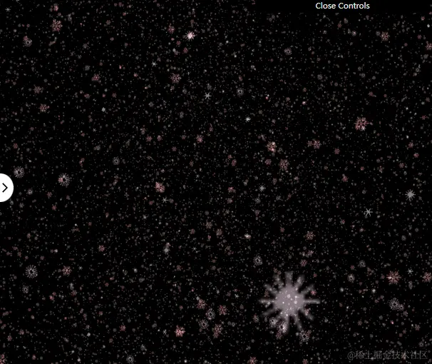 Points漫天飞雪效果