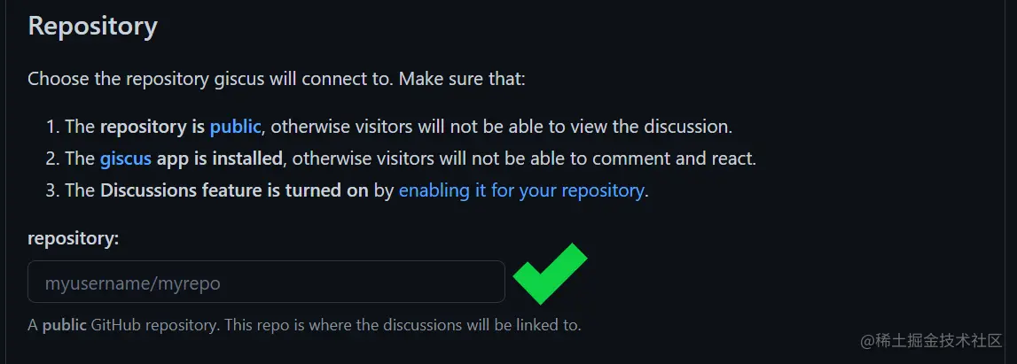 Typing repository name along with username