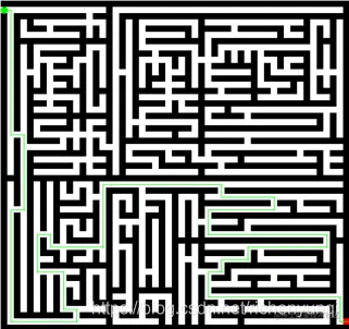 Depth First Search Algorithm生成的路径