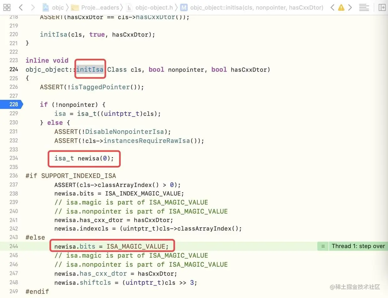 else中的isa初始化