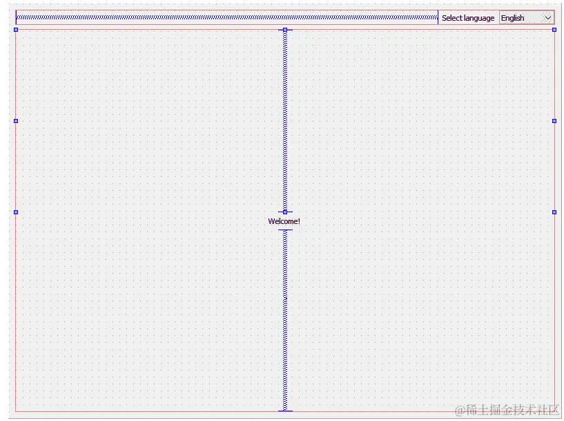 图 11.6 - Qt Designer 中显示示例中使用的布局的表单