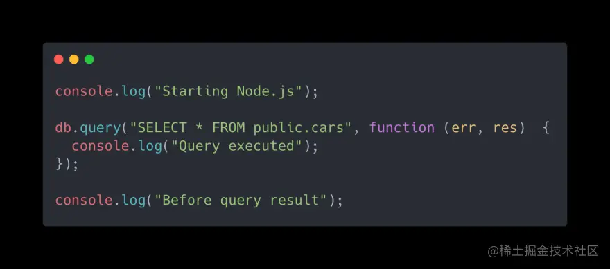 展示事件循环的代码示例