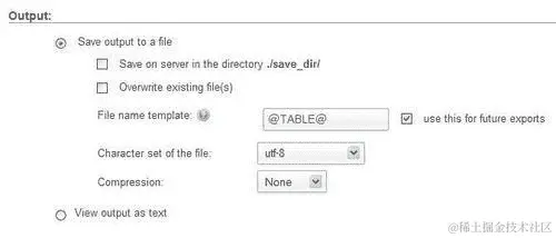 在服务器上保存导出文件
