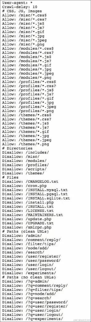 插图显示不仅存在的目录列表，还有不应访问的目录列表。