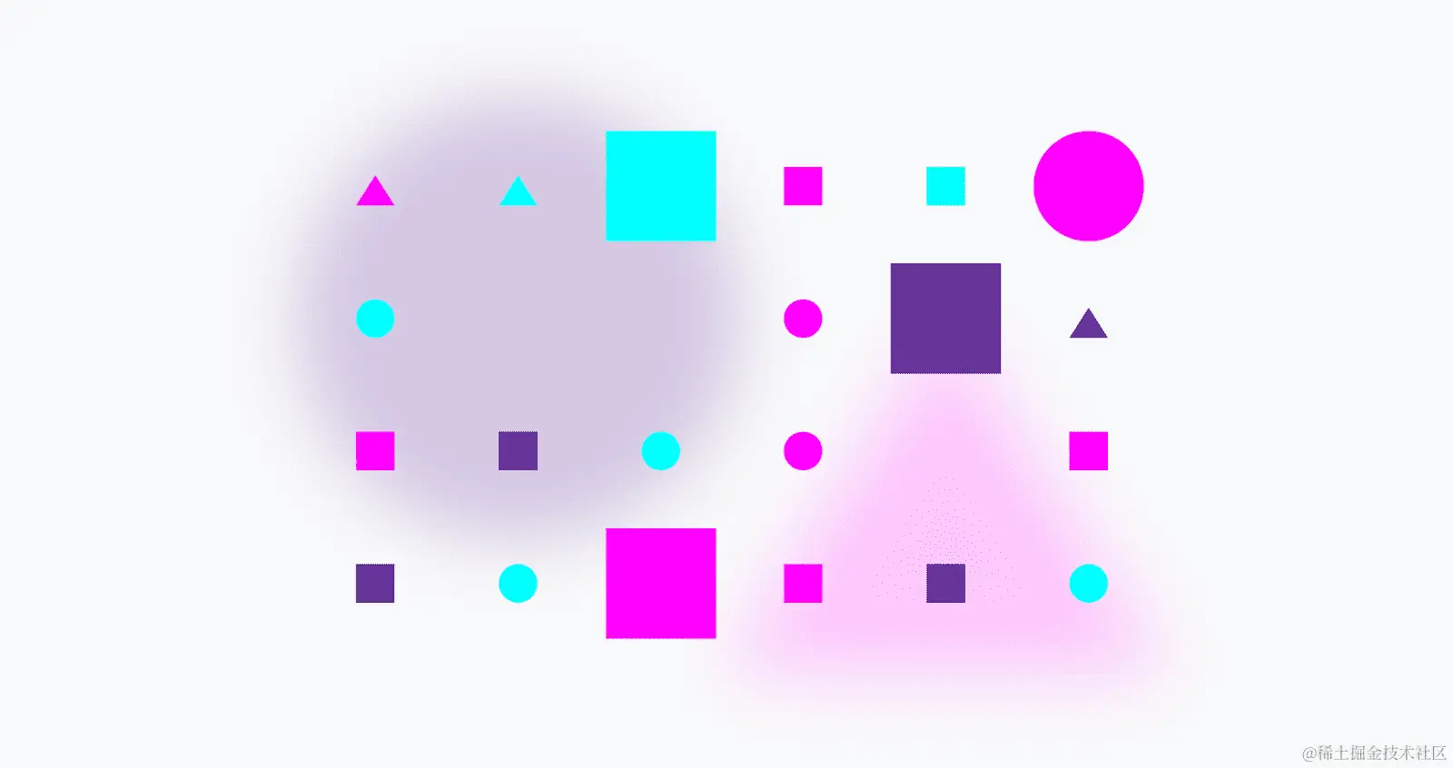 彩色网格仅会显示中小形状的网格。