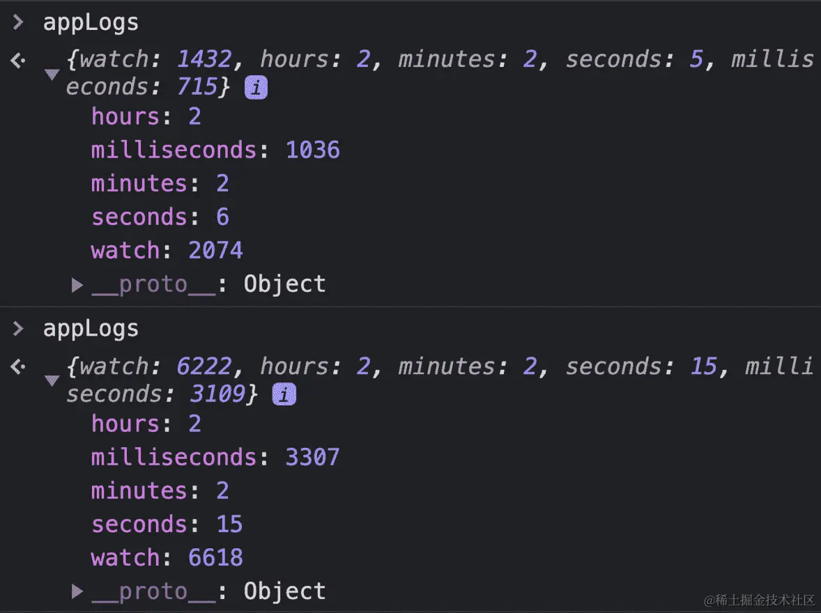 图 12.14 - 使用 runOutsideAngular()进行性能优化后的 appLogs 对象