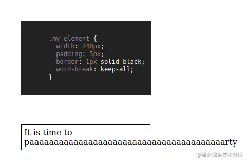 word break keep all CSS demonstration