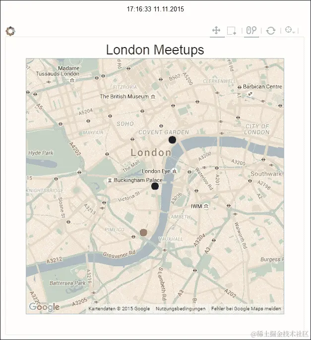 在 Google 地图上显示即将举行的聚会