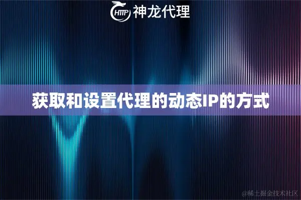 获取和设置代理的动态IP的方式