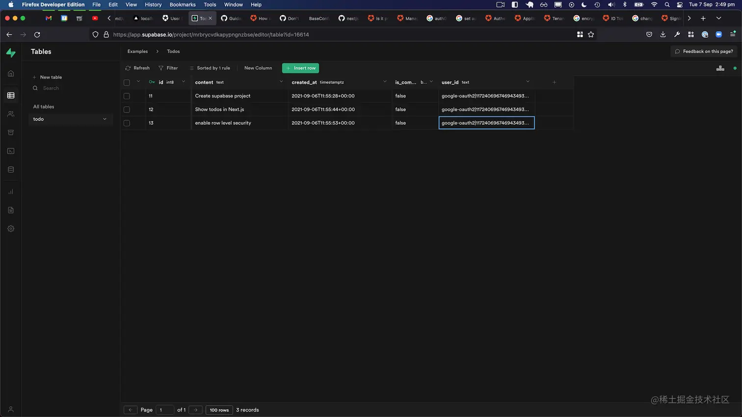 User ID set to Auth0 user