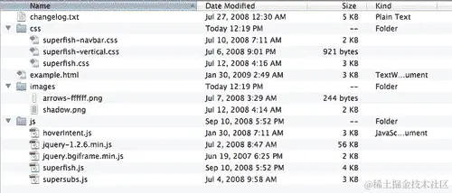 操作时间——创建一个水平下拉菜单