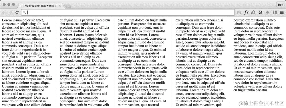 添加间隙和列分隔符