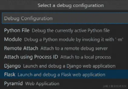 图 9.8 - 显示 Python 配置选择器的屏幕截图