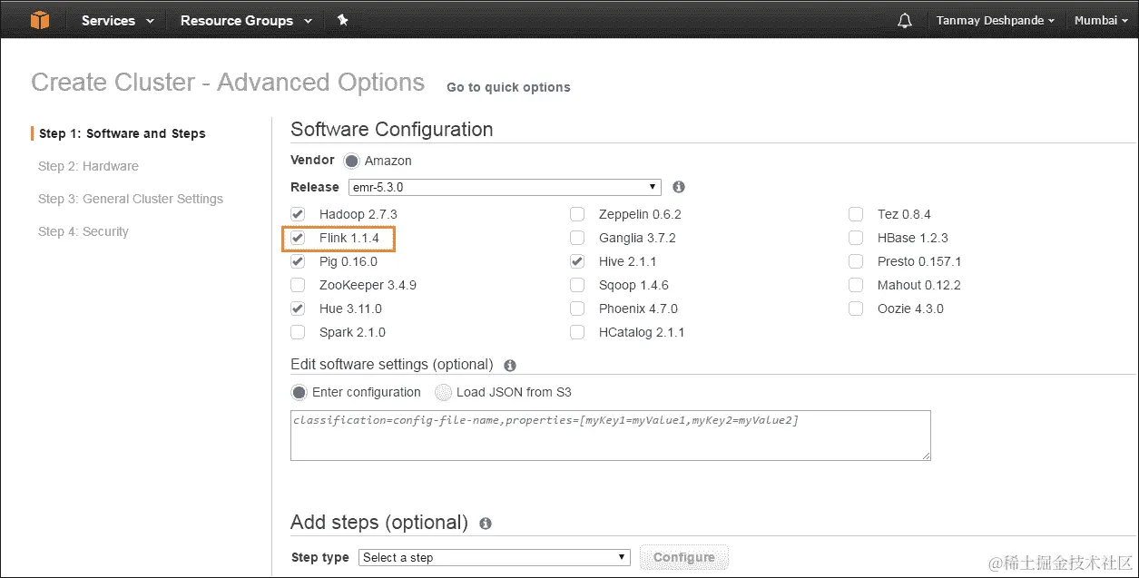 EMR 5.3+上的 Flink