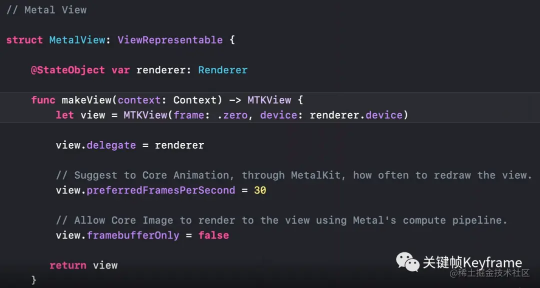 MetalView makeView()