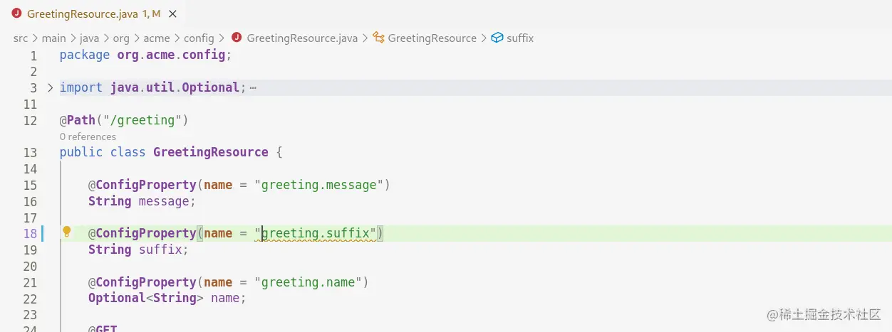 Code action defaultValue