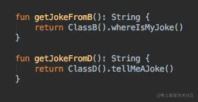 app模块中访问LibraryB和libraryD