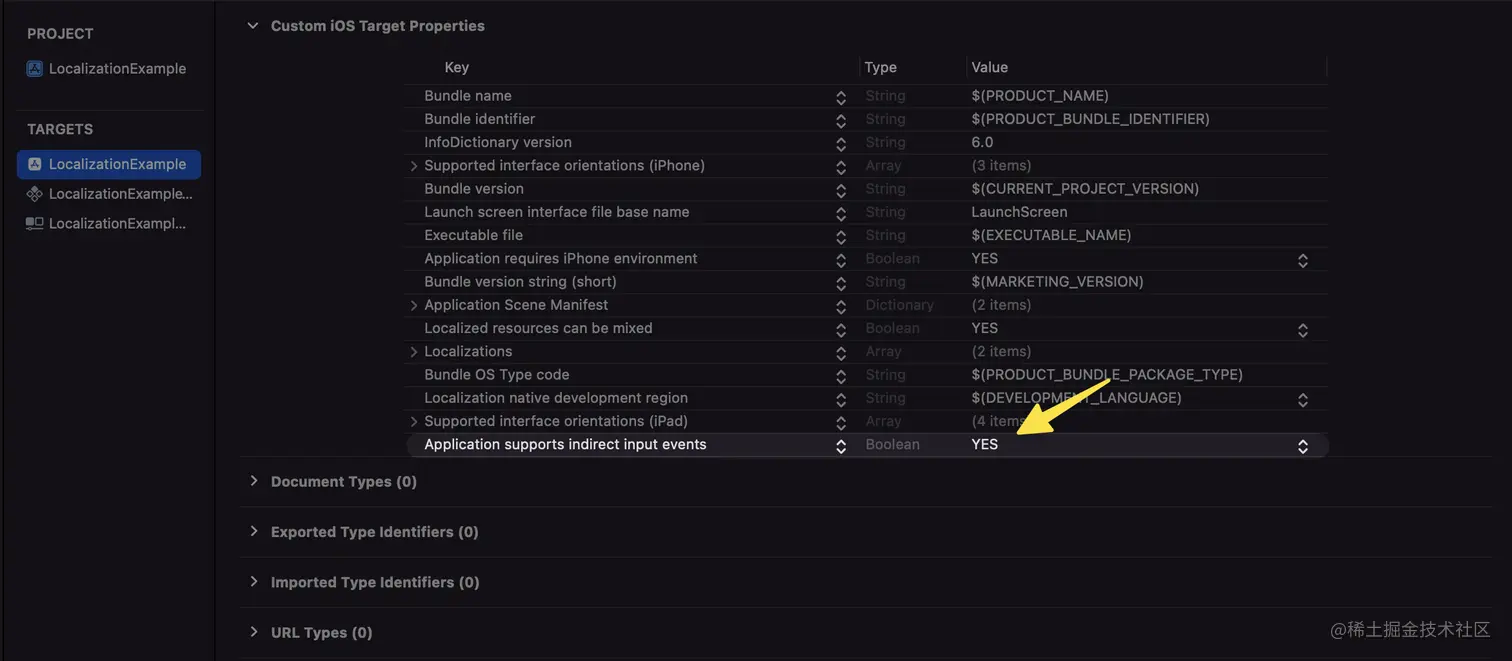 Enabling mixed localisations in the app target
