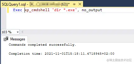 using no_ouptut parameter