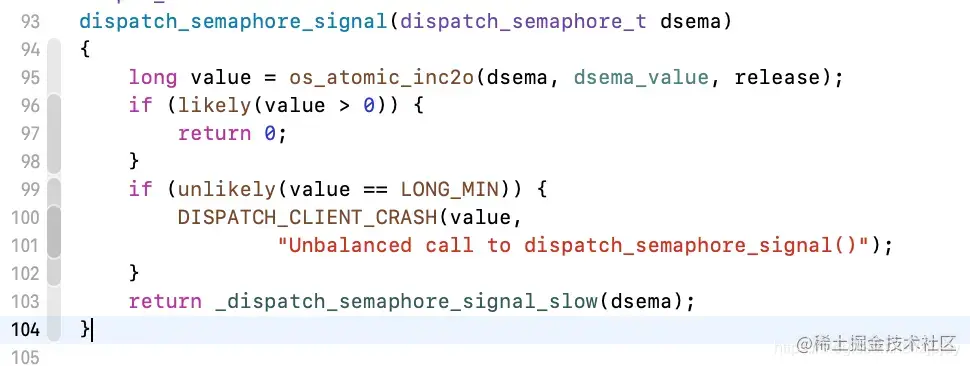 dispatch_semaphore_signal