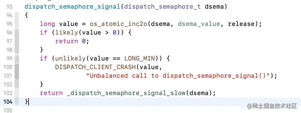 dispatch_semaphore_signal