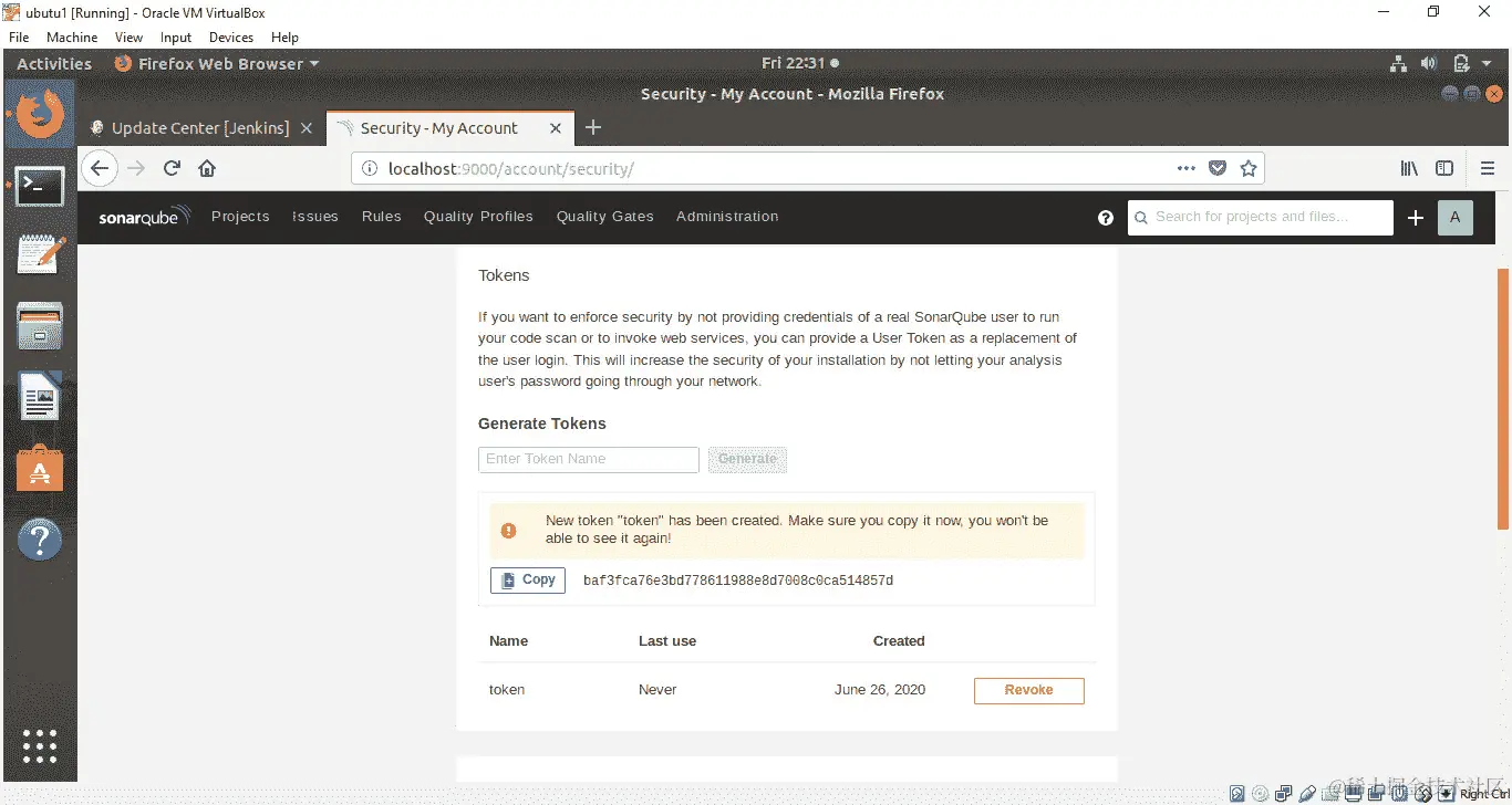图 8.40：生成令牌