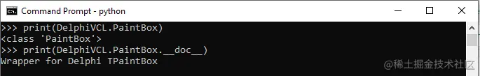 What Is A DelphiVCL.PaintBox And How Does It Work? A command prompt showing the TPaintbox methods.