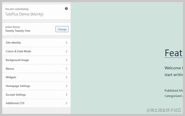 Default WordPress Theme Site Identity