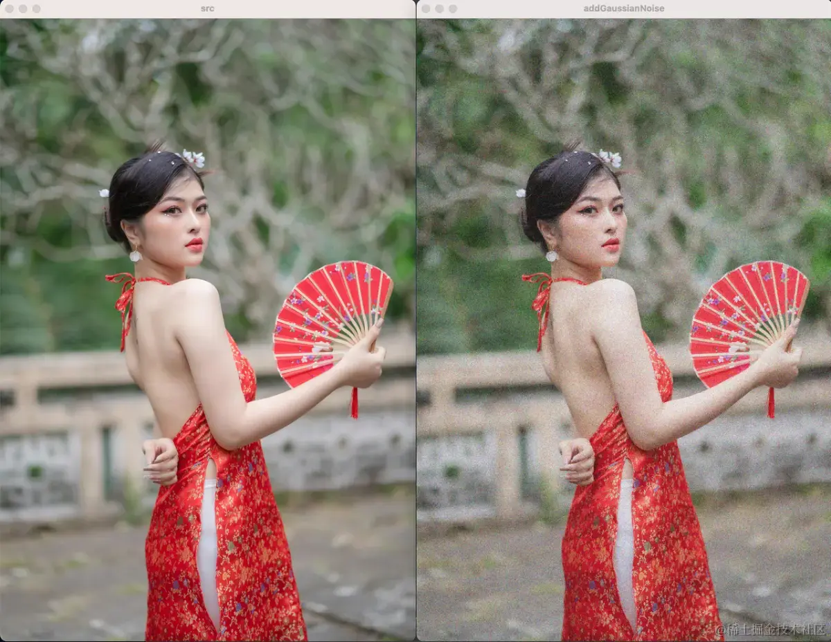 原图和高斯噪声.png