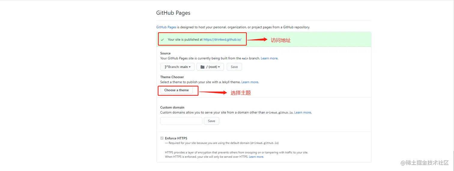 找到GitHub Pages标签
