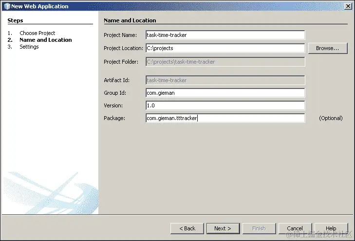 创建 Maven Web 应用程序项目