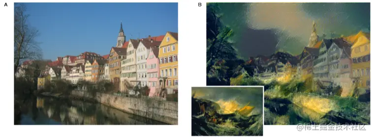 Overview of the styled image by neural algorithm
