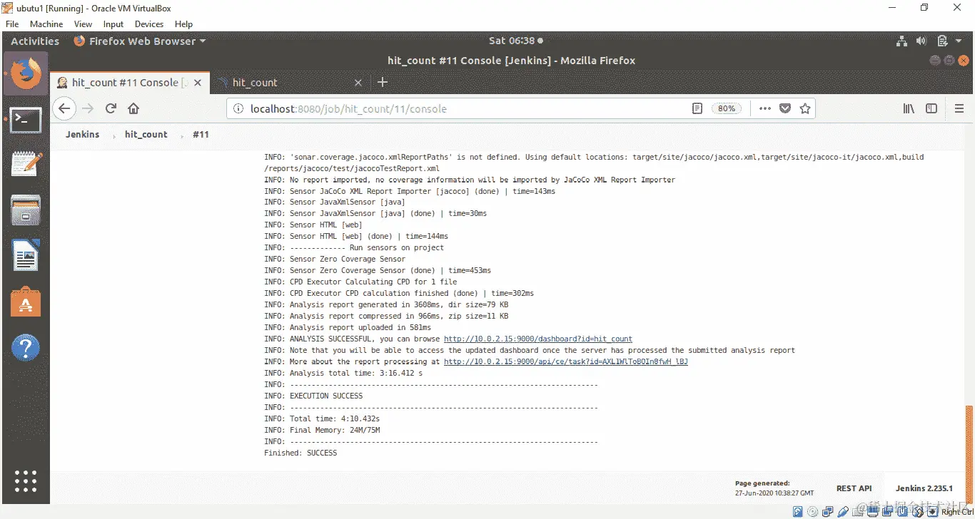 图 8.56：控制台输出
