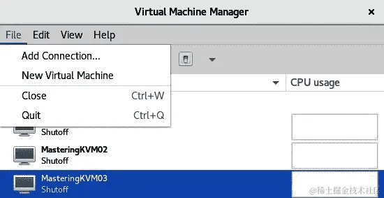 图 7.2 - 使用“添加连接...”选项连接到其他 KVM 主机