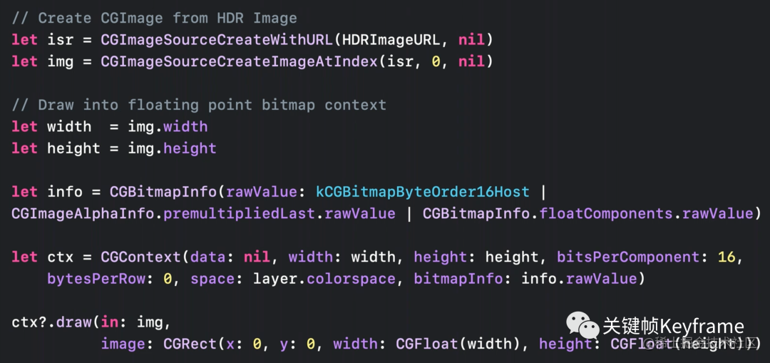 HDR 图片文件的渲染示例代码