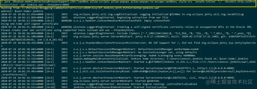 Jenkins使用端口 8080
