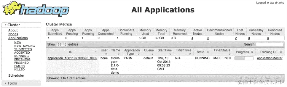 使用 Storm-YARN 基础设施进行实时分析