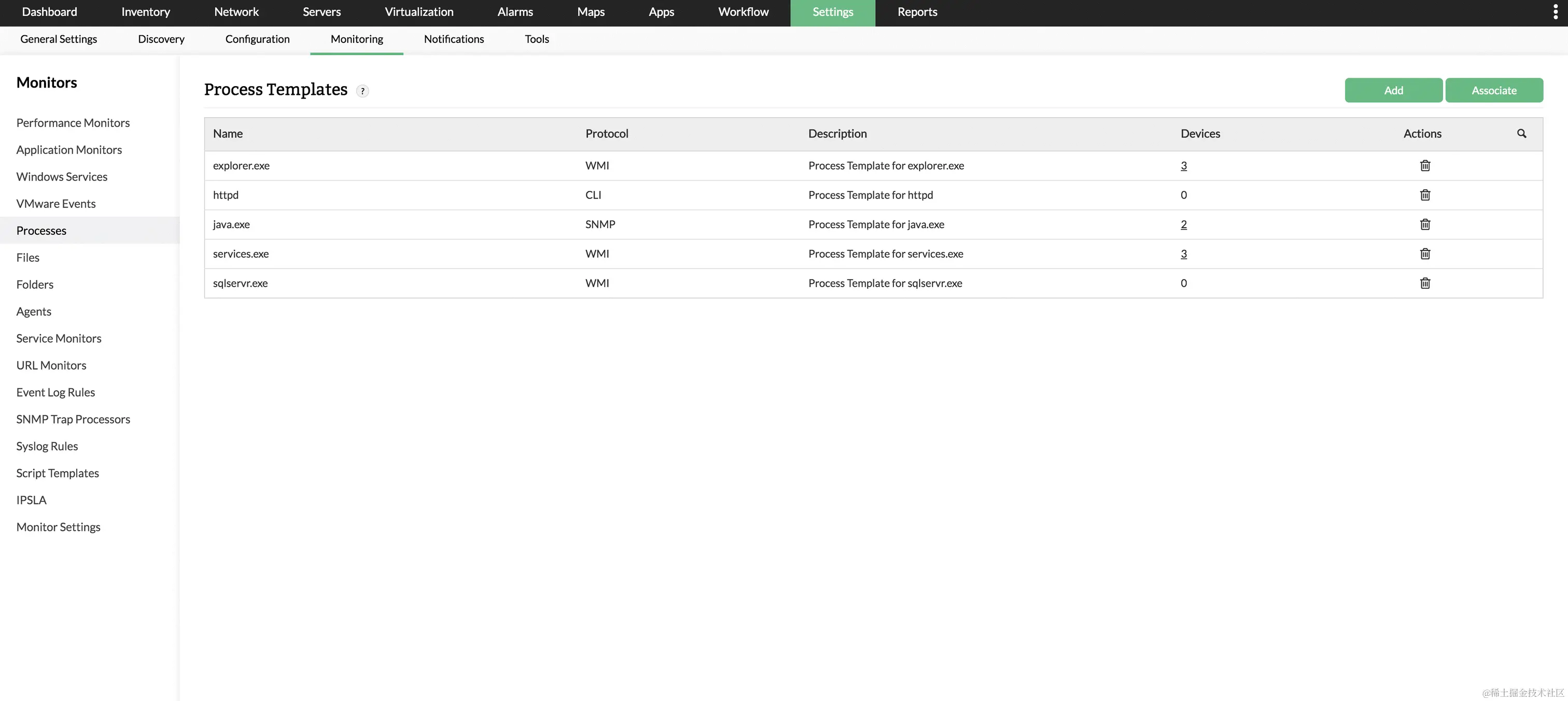 Linux进程监控工具 - ManageEngine OpManager