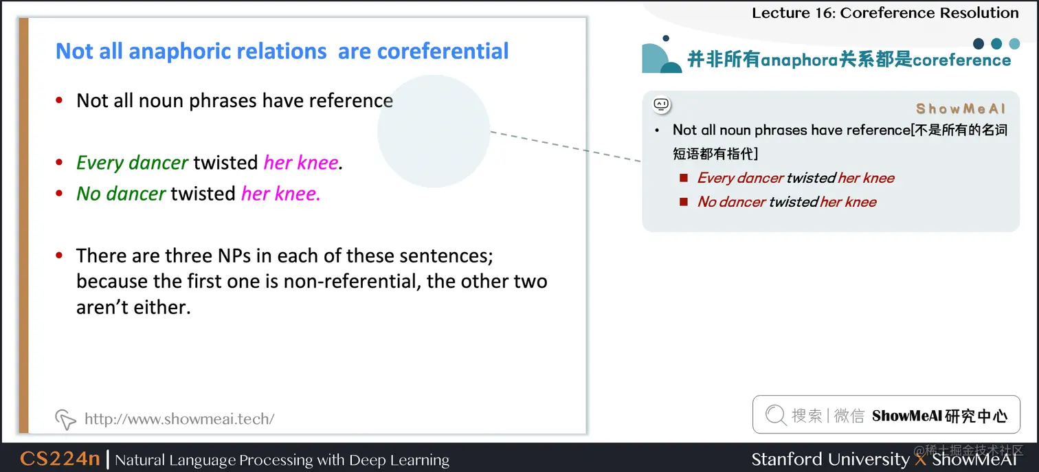 并非所有前指代都是指代