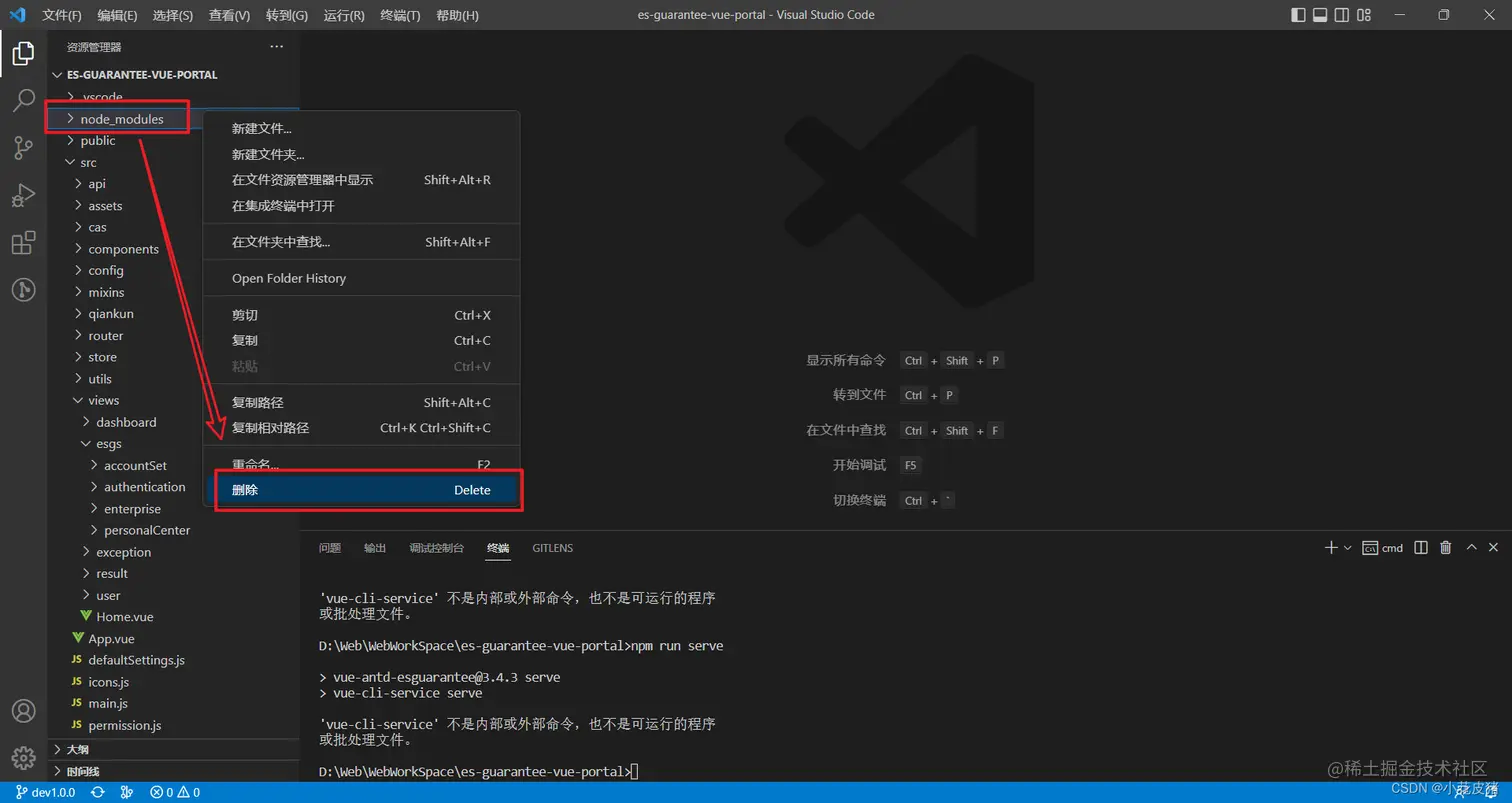  vscode vue vue cli service 