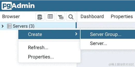 图 14.3 - pgAdmin 添加服务器组