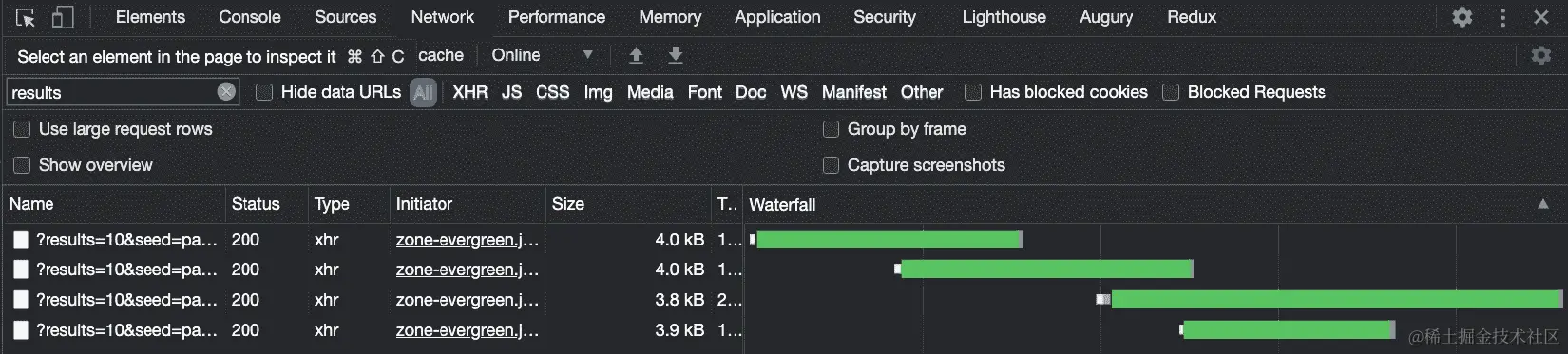 图 5.20 - 每次键盘输入都会发送到服务器的新调用