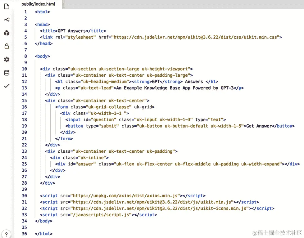 图 9.7 – 完成的 index.html 代码    