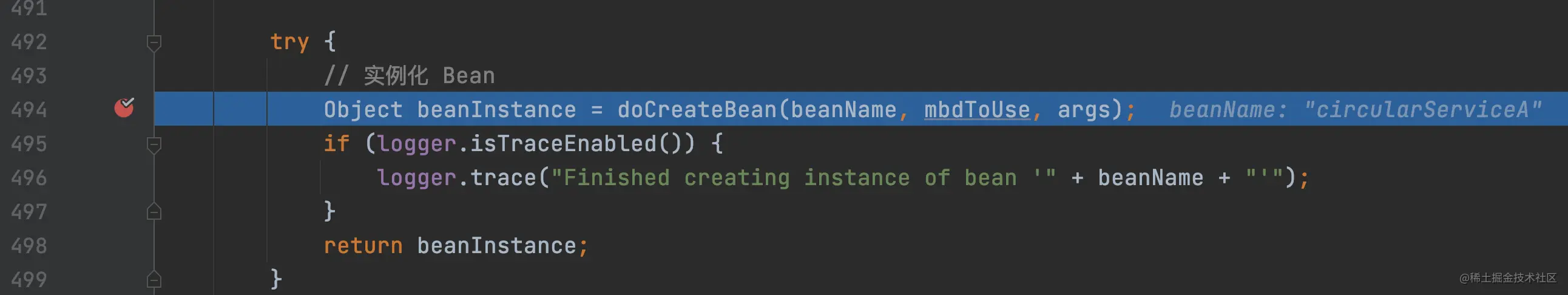 createBean 方法