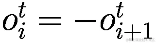 {o}_{i}^{t}={-o}_{i+1}^{t}
