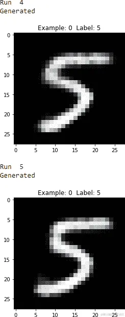 数字五的第五和第六生成图像