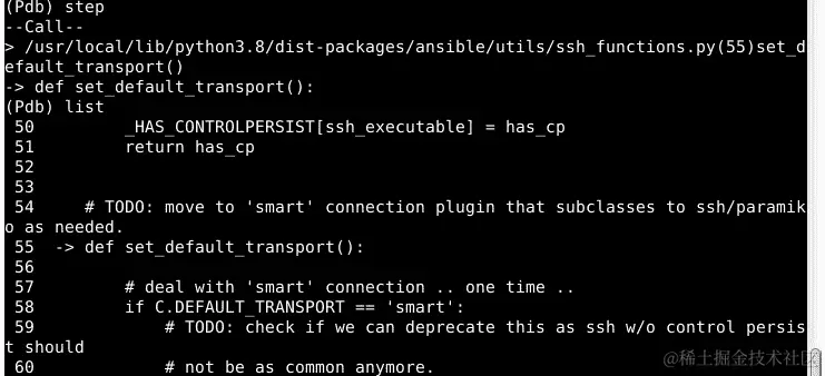 图 9.18-列出调试器中我们当前位置附近的代码